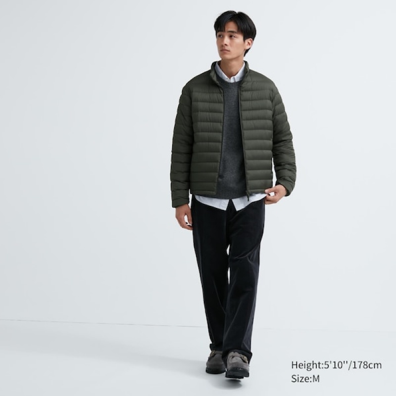 Uniqlo Ultra Light Down jackets Herre Olivengrøn | RGIPJU-413