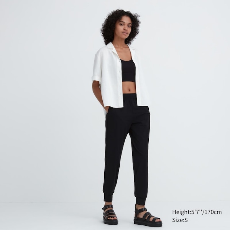 Uniqlo Ultra Stretch AIRism Joggers Dame Sort | 8635-BDRFL