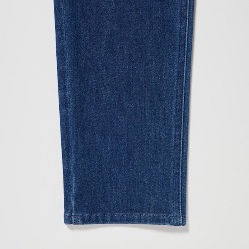 Uniqlo Ultra Stretch Denim Leggings Bukser Dame Mørkeblå | 5019-KWVHZ