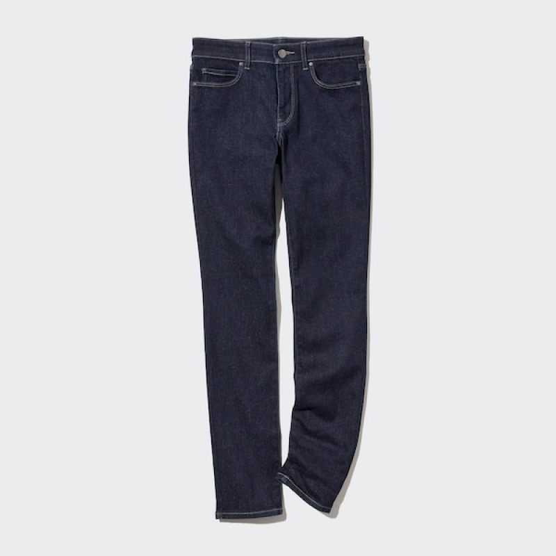 Uniqlo Ultra Stretch Jeans Dame Mørkeblå | 7306-XBJWM