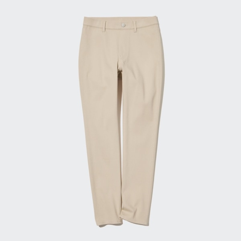 Uniqlo Ultra Stretch Leggings Bukser Dame Beige | 1826-MXUOQ