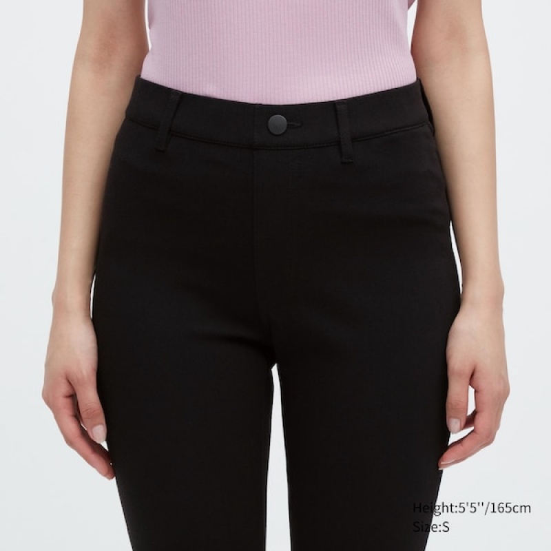 Uniqlo Ultra Stretch Leggings Bukser Dame Sort | 5148-AYKZR