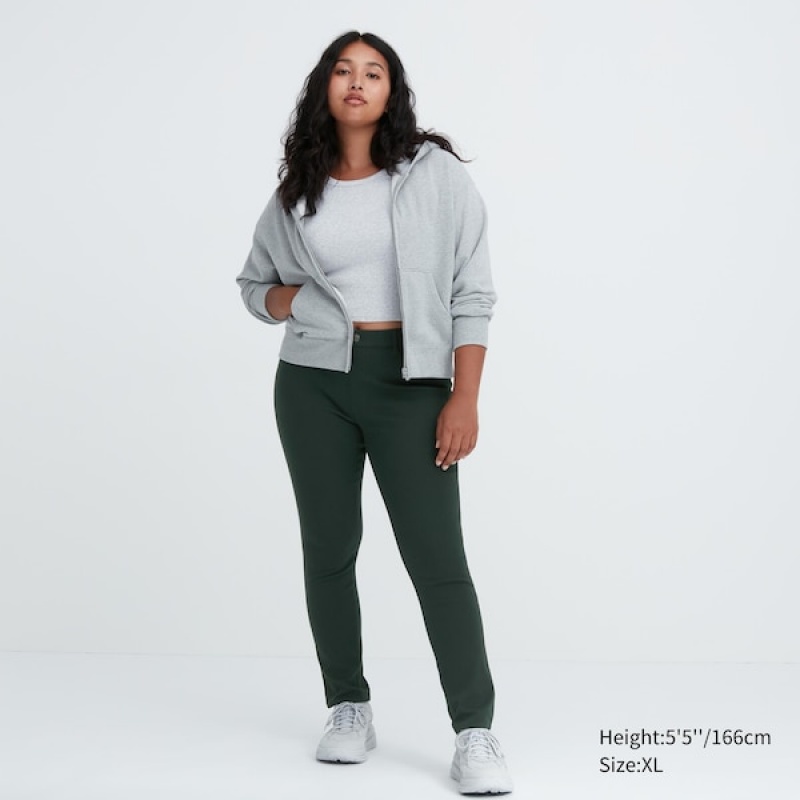 Uniqlo Ultra Stretch Leggings Dame Mørkegrøn | 0683-NKFVL