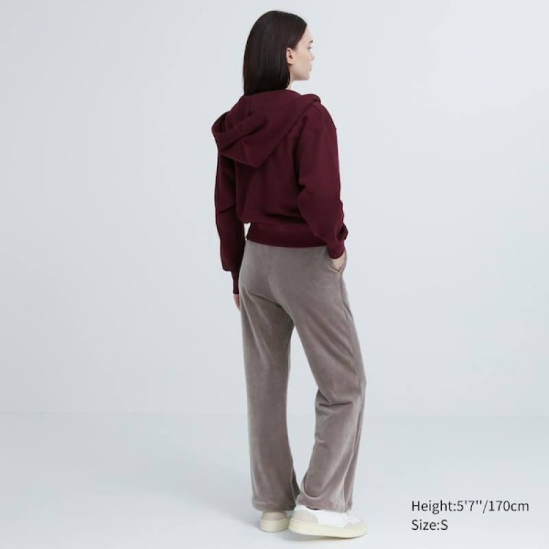 Uniqlo Ultra Stretch Smooth Bukser Dame Brune | 5374-SQGTA