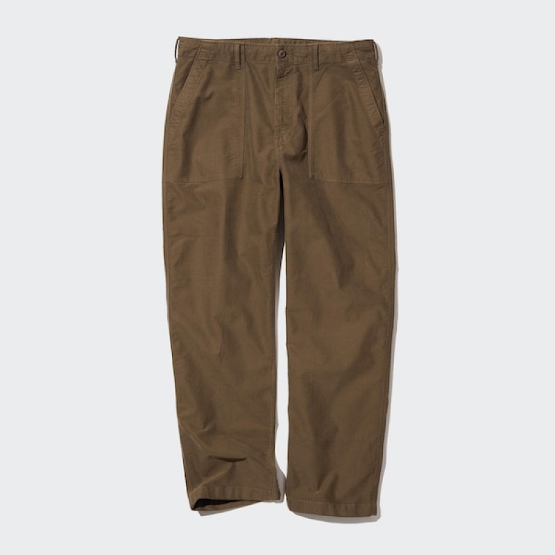 Uniqlo Utility Arbejds Bukser Herre Hvide | 0572-HQYKJ