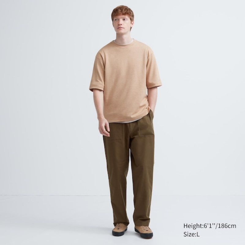 Uniqlo Utility Arbejds Bukser Herre Hvide | 0572-HQYKJ