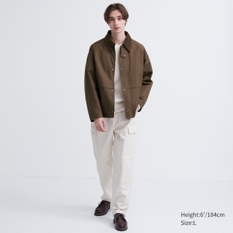 Uniqlo Utility Kort Blouson jackets Herre Brune | XFMDAY-507