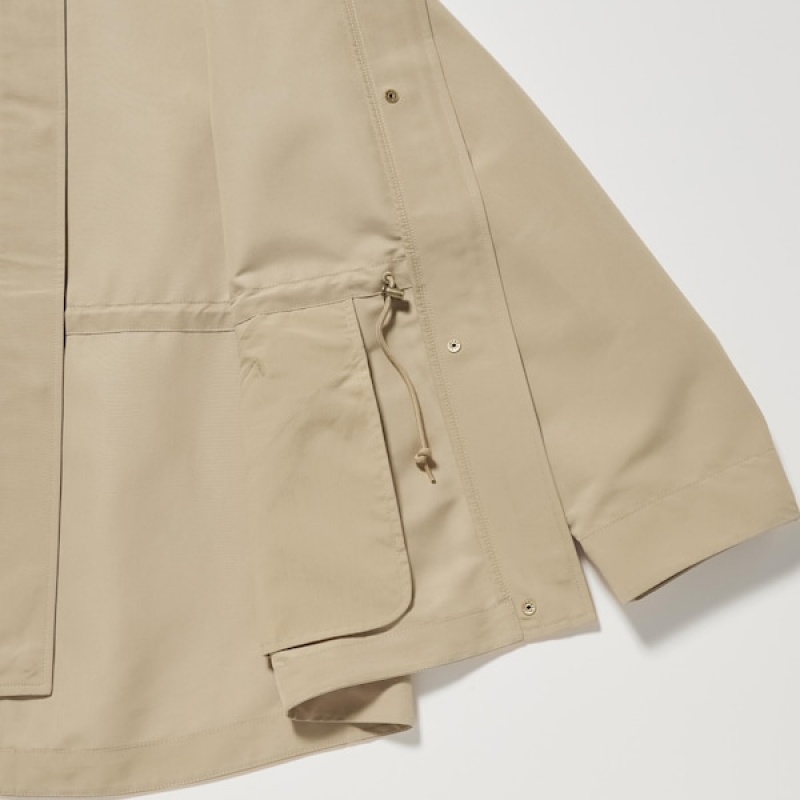 Uniqlo Utility Parka Dame Beige | 2607-WOUHT