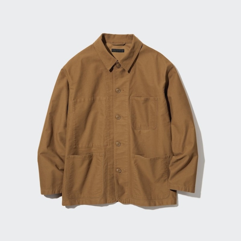 Uniqlo Utility jackets Herre Brune | BLXCNO-532