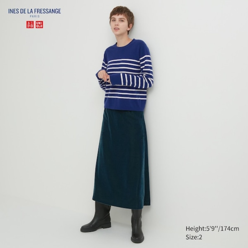 Uniqlo Velvet Narrow Nederdel Dame Grøn | 2897-BAXGP