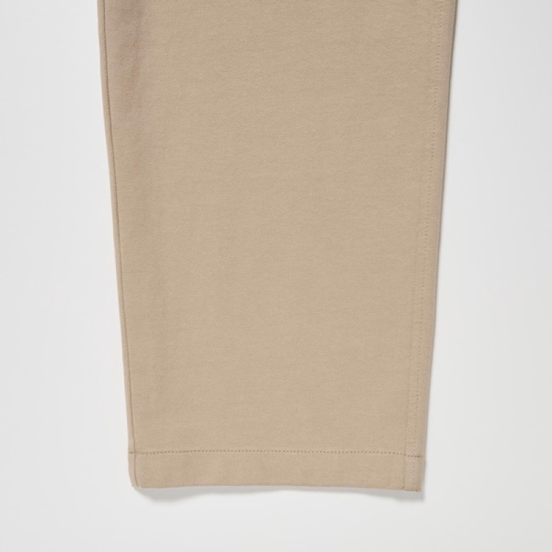 Uniqlo Washed Jersey Ankle Bukser Herre Beige | 0264-FNXSK