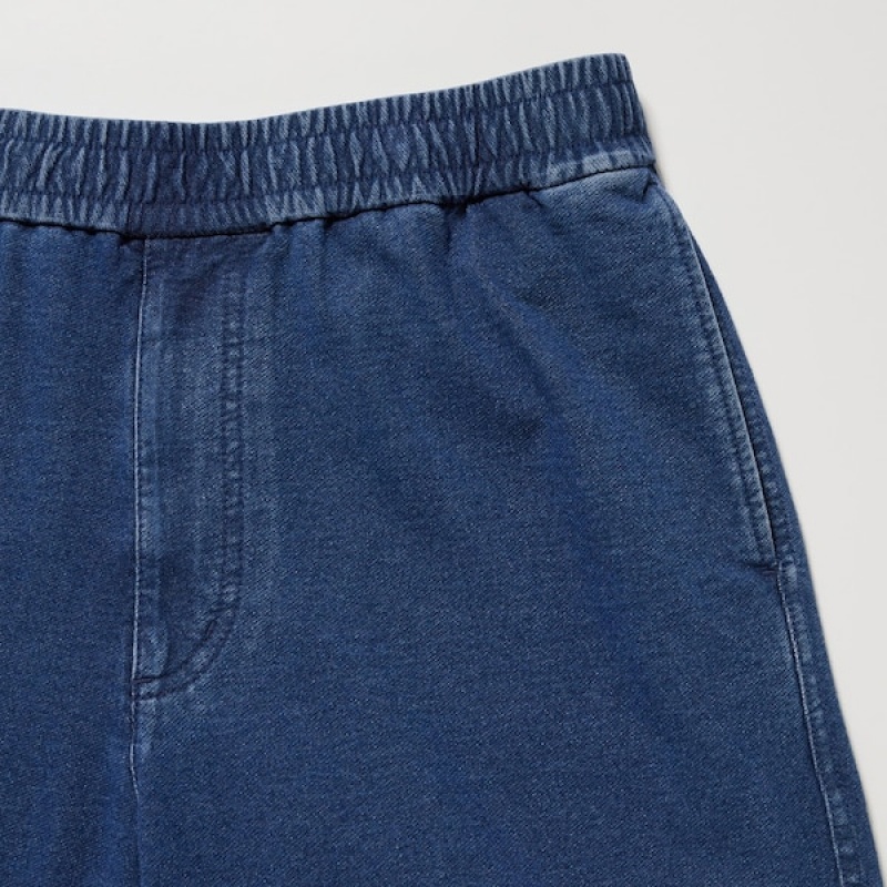 Uniqlo Washed Jersey Denim Joggers Herre Blå | 5214-TMCOX