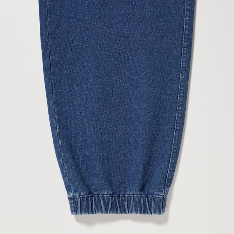 Uniqlo Washed Jersey Denim Joggers Herre Blå | 5214-TMCOX